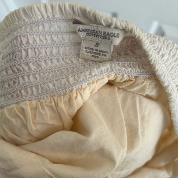 Beautiful Women’s American Eagle Strapless White Eyelet Top Size 8 Medium - Picture 6 of 6